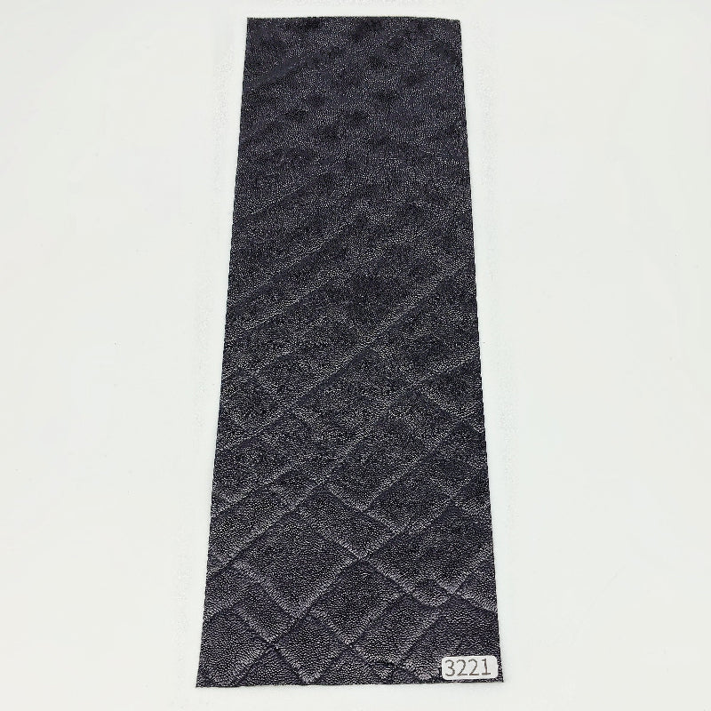 ゾウ革【33×11cm/0.7mm】ブラック/ツヤ有/Sランク/z3221