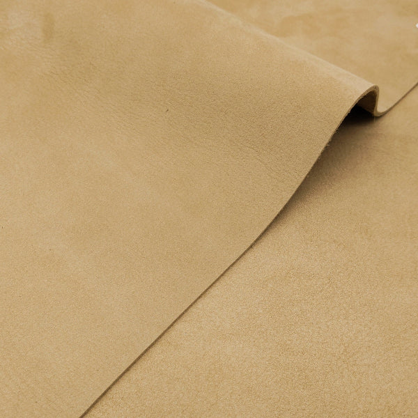 牛革【大ハギレ合計20デシ/1.7mm】ベージュブラウン/ヌバック仕上/gt-272