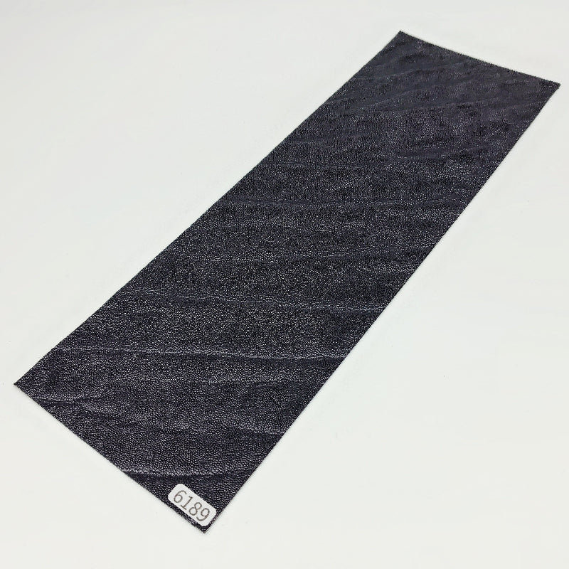 ゾウ革【33×11cm/0.7mm】ブラック/ツヤ有/Sランク/z6189