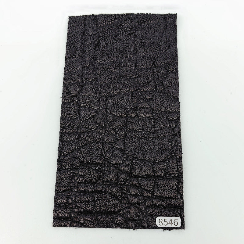 ゾウ革鼻部【11×21cm/2.5mm】ブラック/マット/Sランク/z8546