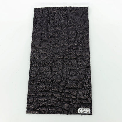 ゾウ革鼻部【11×21cm/2.5mm】ブラック/マット/Sランク/z8546