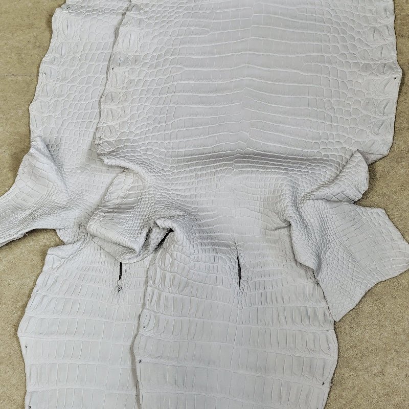 【福袋】ナイルクロコ丸革【一匹】オフホワイト/染色可能/w43