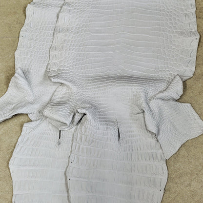 【福袋】ナイルクロコ丸革【一匹】オフホワイト/染色可能/w43