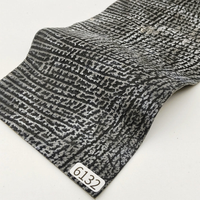 サメ革【33×11cm/0.7~0.8mm】白×黒グラデーション/Sランク/s6132