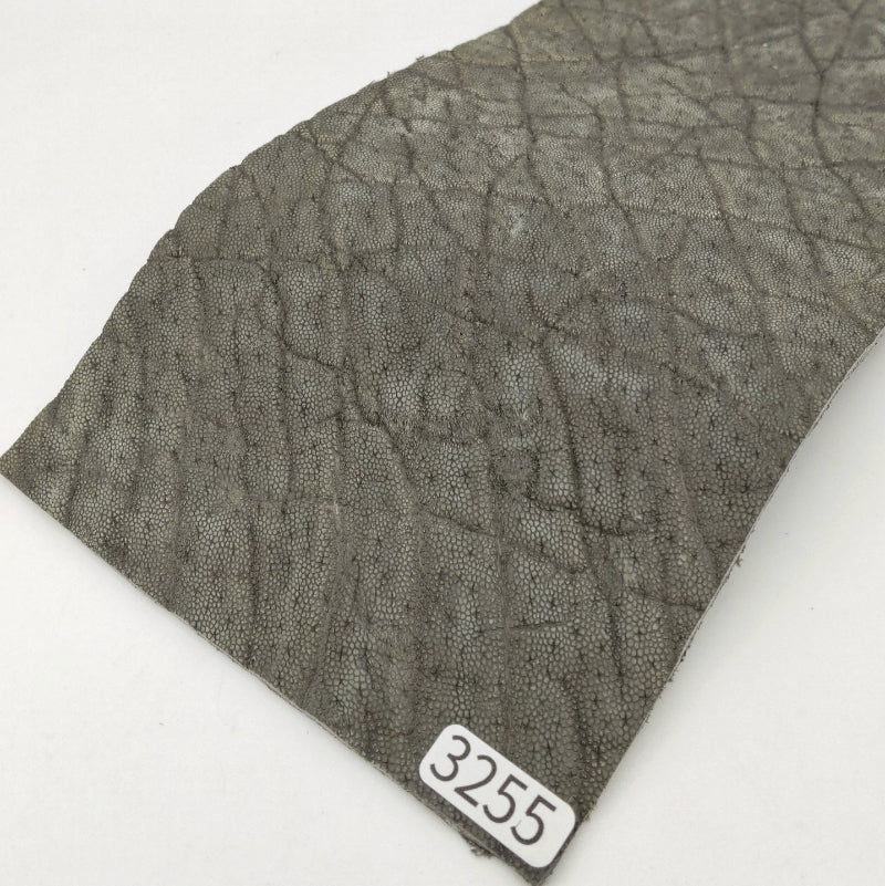 ゾウ革【11×21cm/2.3mm】モスグレー/マット/Aランク/z3255