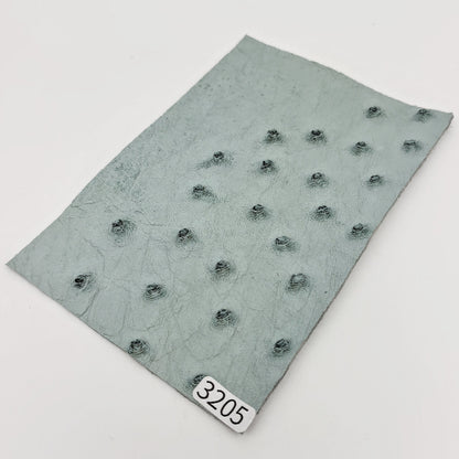 オーストリッチ革【ハガキ/1.2mm】ベビーブルー/特Sランク/d3205