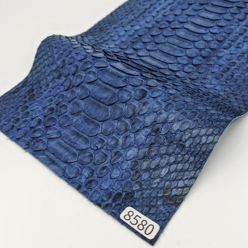 ヘビ革/Dパイソン【A5/0.8mm】天然藍染/Sランク/h8580