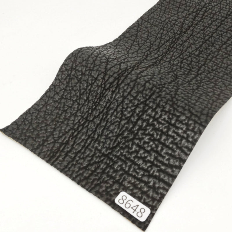 サメ革【33×11cm/0.8mm】ブラック/ツヤ弱/Sランク/s8648