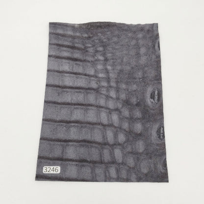 ワニ革/ナイルクロコ【A5/1.2mm】ブラック/ツヤ中/Cランク/w3246