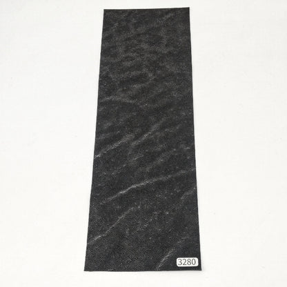ゾウ革【33×11cm/0.7mm】ブラック/ツヤ弱/Sランク/z3280