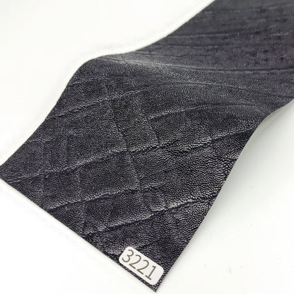 ゾウ革【33×11cm/0.7mm】ブラック/ツヤ有/Sランク/z3221