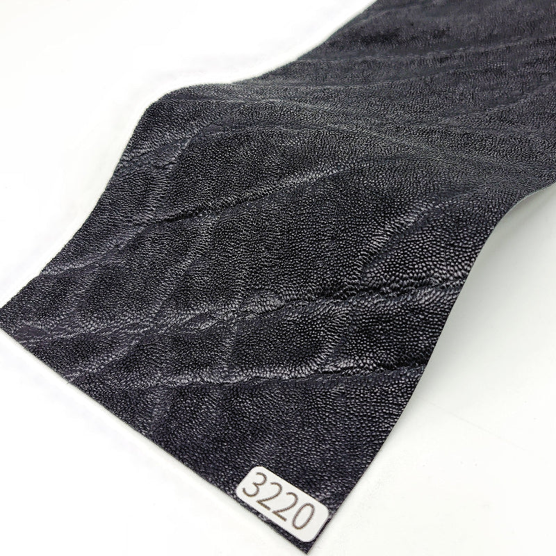 ゾウ革【33×11cm/0.7mm】ブラック/ツヤ有/Sランク/z3220