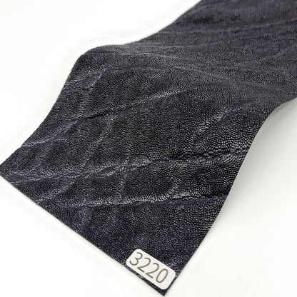 ゾウ革【33×11cm/0.7mm】ブラック/ツヤ有/Sランク/z3220