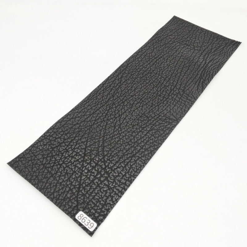 サメ革【33×11cm/0.8mm】ブラック/ツヤ弱/Sランク/s8639