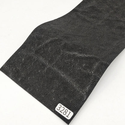 ゾウ革【33×11cm/0.8mm】ブラック/ツヤ弱/Sランク/z3281