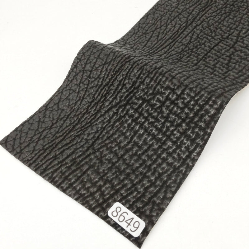 サメ革【31×10.5cm/0.8mm】ブラック/ツヤ弱/Sランク/s8649