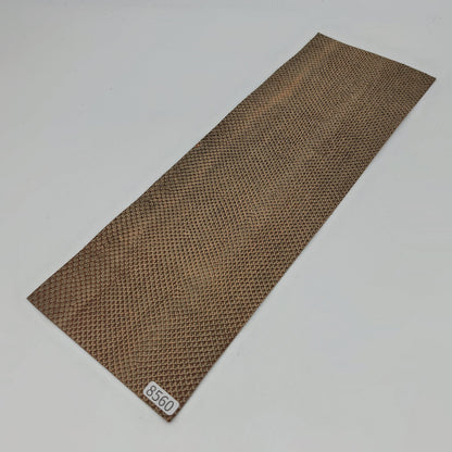 ヘビ革/ボア【33×11cm/0.5mm】デニム調カーキブラウン/Aランク/h8560