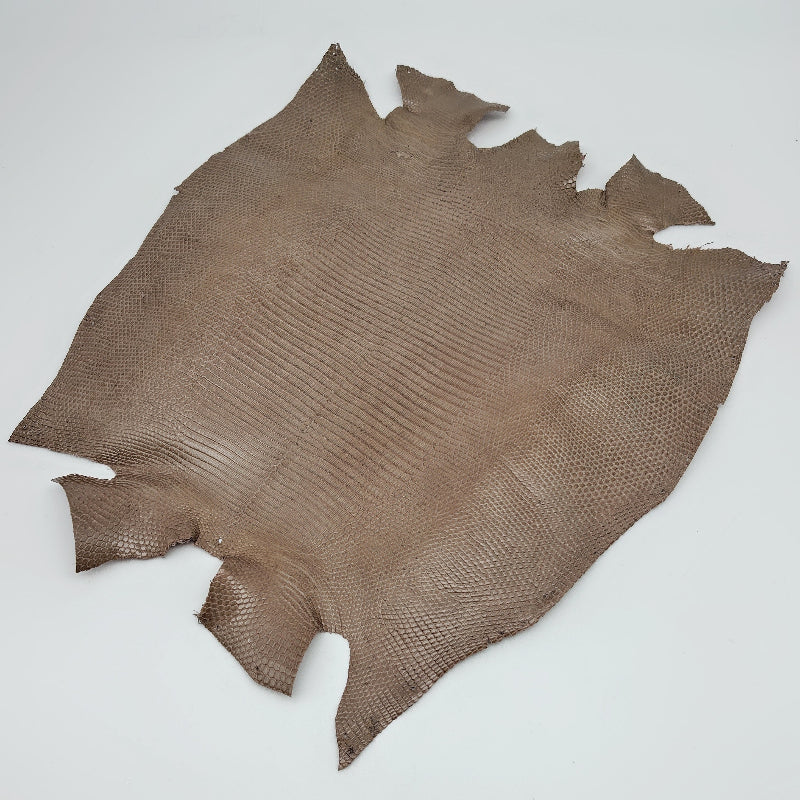 トカゲ革【最大幅29cm】グレージュ/ツヤ強/背割/3232