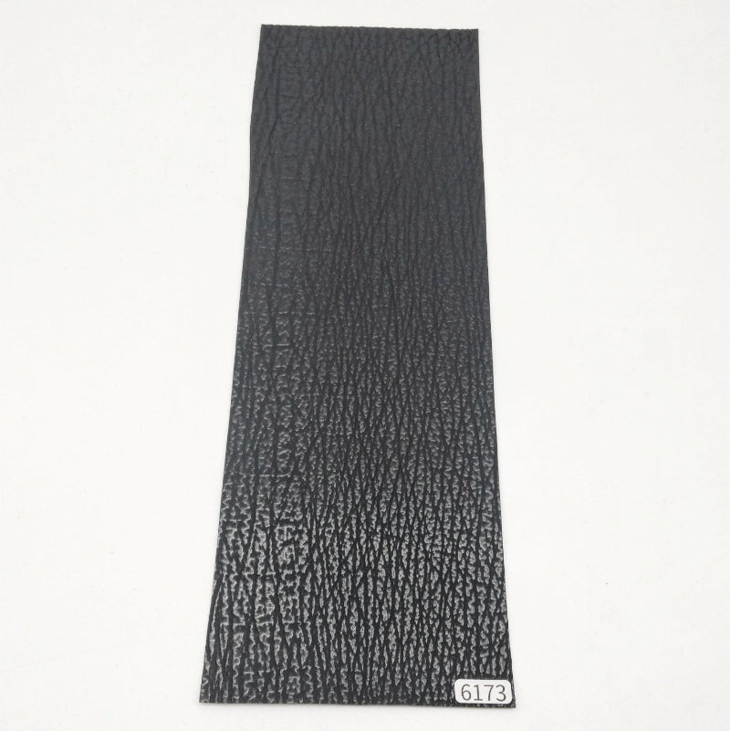 サメ革【33×11cm/0.6mm】ブラック/ツヤ弱/Sランク/s6173