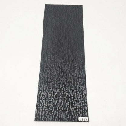サメ革【33×11cm/0.6mm】ブラック/ツヤ弱/Sランク/s6173
