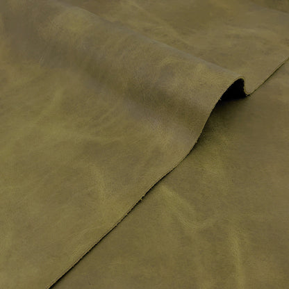 牛タンニン革【大ハギレ合計20デシ/1.6mm】ウィローグリーン/gt-242