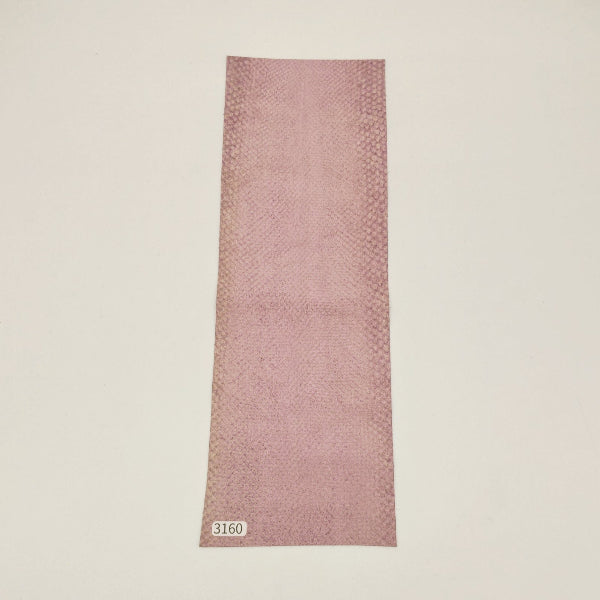 ヘビ革/ボア【33×11cm/0.7mm】デニム調ラベンダー/Aランク/h3160