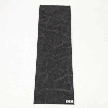 ゾウ革【33×11cm/0.8mm】ブラック/ツヤ弱/Sランク/z3281