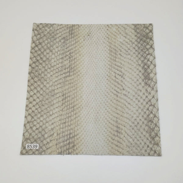 GQ5905▲未使用 パイソンレザー/本ヘビ革 トリミング:レザー トートバッグ/ハンドバッグ 手提げ/肩掛け 鞄 ホワイト×ブラウン系/ブラック