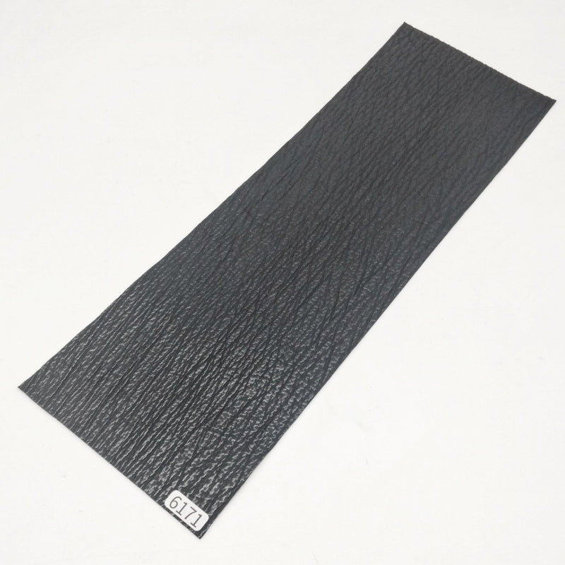 サメ革【33×11cm/0.7mm】ブラック/ツヤ弱/Sランク/s6171