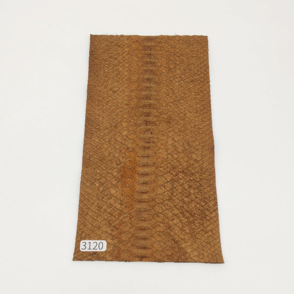 ヘビ革/Dパイソン【11×21cm/1.1mm】アンティークブラウン/背割/Sランク/h3120