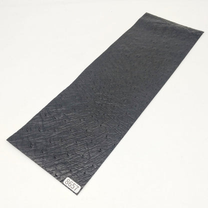 オーストリッチ革【33×11cm/0.6mm】ブラック/Sランク/d8657
