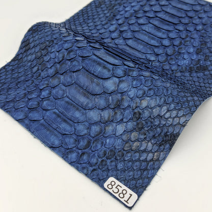 ヘビ革/Dパイソン【A5/0.8mm】天然藍染/Sランク/h8581
