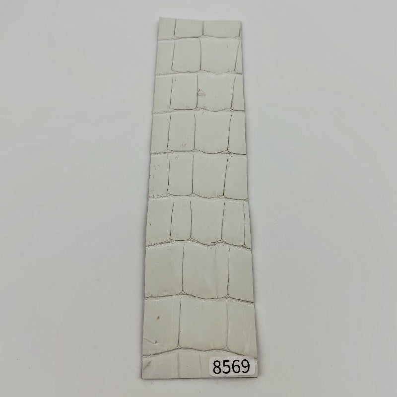ワニ革/ナイルクロコ【5×21cm/1.5mm】染色用下地革/ハギレ付/Aランク/w8569