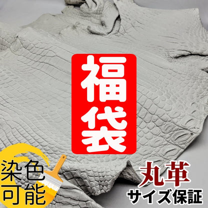 【福袋】ナイルクロコ丸革【一匹】オフホワイト/染色可能/w43