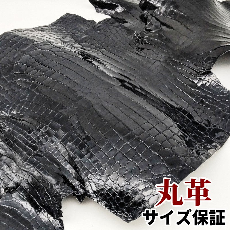 m*n様 クロコダイル（シャムワニ）ハギレ　美品　濃グレー　Lサイズ　現品限り シャム クロコダイル ワニ革 本革 1枚物 背割り（背ワニ） no.1 【公式