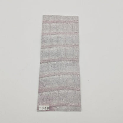 ワニ革/ポロサスクロコ【8×21cm/1.4mm】ラベンダー/ツヤ中/Bランク/w7056