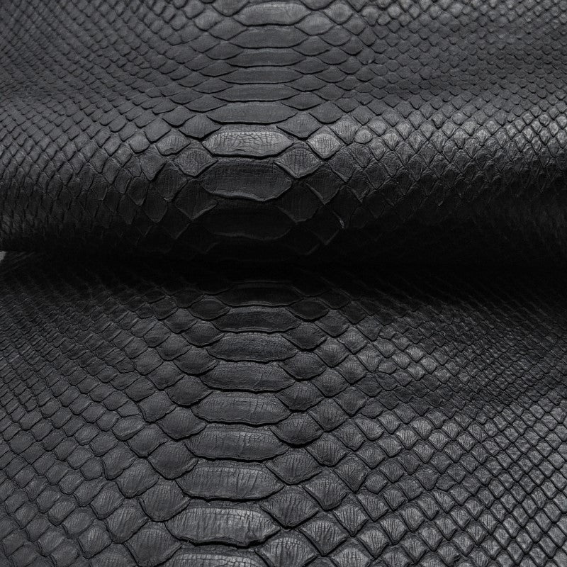 ヘビ革/黒（snake・black・くろ）の革素材を販売 – レザーマニア東京通販